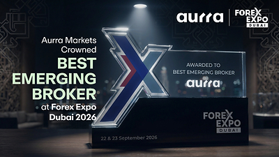 Aurra Markets Crowned 'Best Emerging Broker' at Forex Expo Dubai 2026 markets Aurra Markets Crowned 'Best Emerging Broker' at Forex Expo Dubai 2026 20260927232053EDT image 1