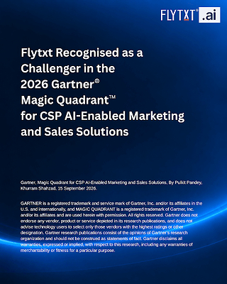 Flytxt Recognised as a Challenger in the 2026 Gartner® Magic Quadrant™ for CSP AI-Enabled Marketing and Sales Solutions
