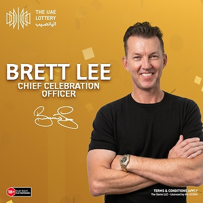 Cricket Legend Brett Lee Named 'Chief Celebration Officer' of The UAE Lottery  Cricket Legend Brett Lee Named 'Chief Celebration Officer' of The UAE Lottery The UAE Lottery Brett Lee