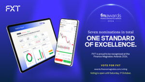 FXT Named a Finance Magnates Awards 2026 Official Nominee including Broker of the Year, Most Innovative Broker, Most Trusted Broker and Best Overall Broker.