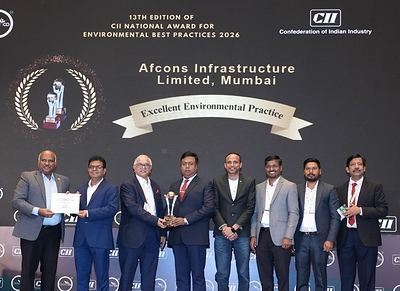 Confederation of Indian Industry (CII) honours Afcons with National Environmental Excellence Award  Confederation of Indian Industry (CII) honours Afcons with National Environmental Excellence Award afcons