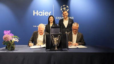 Haier Announces Global Partnership with UEFA Champions League haier announces global partnership with uefa champions league Haier Announces Global Partnership with UEFA Champions League 20260903235442EDT image1